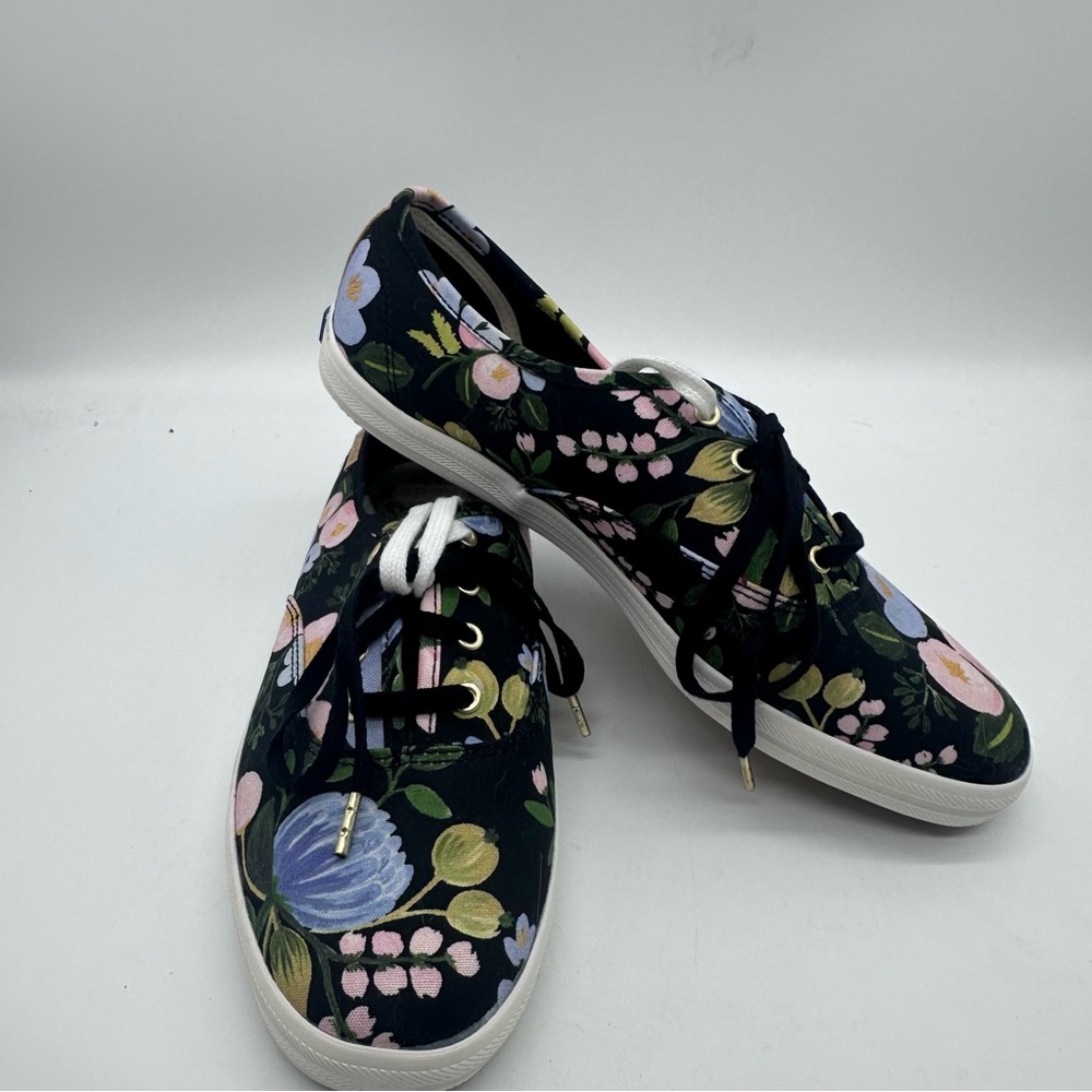 Keds X Rifle Paper Co Floral Canvas Sneakers 7.5 - Picture 4 of 11